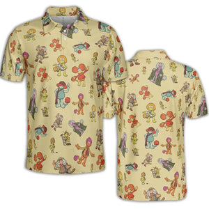 Fraggle Rock Characters AOP Men/Women Polo Shirt