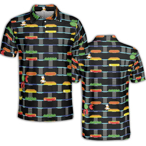 BurgerTime Arcade Game AOP Men/Women Polo Shirt
