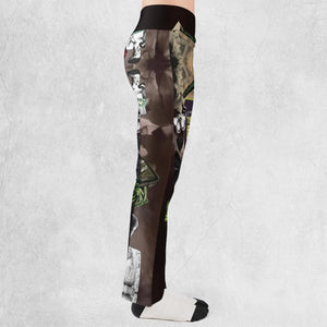 Vintage Bride Of Frankenstein Flare Leggings