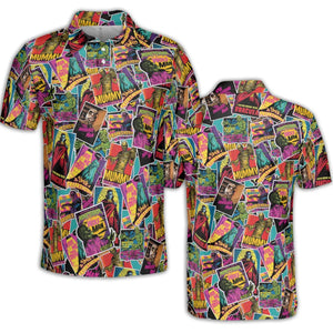 Multi Monster Pop Badges AOP Men/Women Polo Shirt