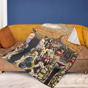 Forrest Gump's Journey Collage Fleece Blanket