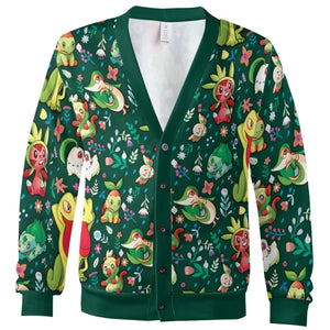Grass Type Pokemon Cardigan