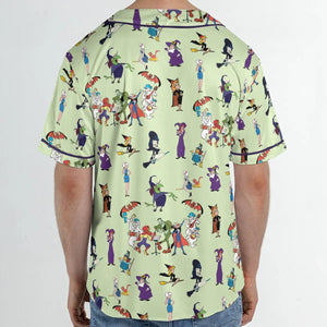 70s Witches Cartoon Characters Unisex Baseball Jersey