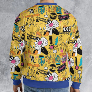 Cartoon Drip Looney Tunes All-over Print Sweatshirt