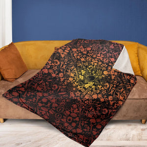 Red Key Heart Kingdom Hearts Fleece Blanket