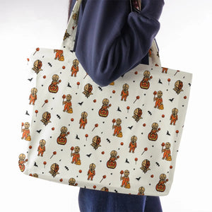 Pumpkin Sam Trick 'r Treat Horror Large Tote Bag