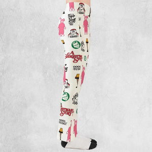 A Christmas Story Pattern Flare Leggings