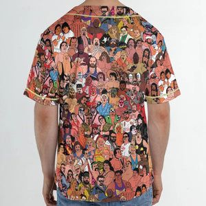 90s Professional Wrestlers Unisex Baseball Jersey