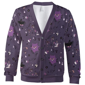 Pokemon Ghost-typen Gengar Banette Litwick Mismagius Cardigan