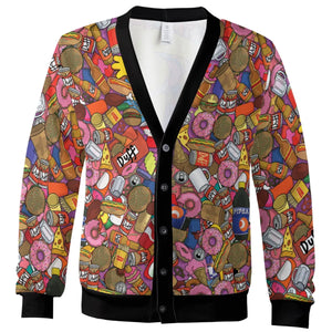 Homer Simpson Getting Drunk Duff Beer The Simpsons Cardigan