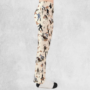 Old Western The Lone Ranger Zorro Tarzan Flare Leggings