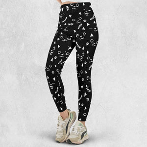 Black Cats Pattern Legging