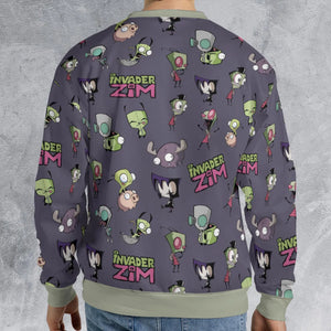 Invader Zim Pattern All-over Print Sweatshirt