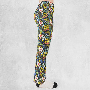 Zelda Theme Items Flare Leggings
