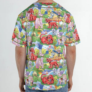 Clifford The Big Red Dog Seamless Unisex Baseball Jersey