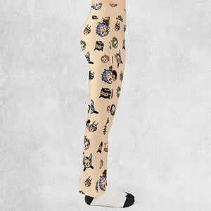 Horror Chic Flare Leggings