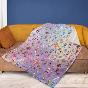 80s 90s Commercial Cereal Mascots Fleece Blanket