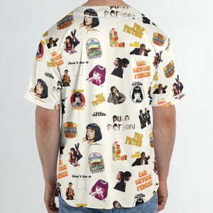 Pulp Fiction Pattern Unisex Baseball Jersey