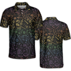 DnD Tabletop RPG Pattern AOP Men/Women Polo Shirt