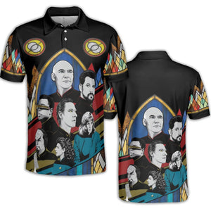 The Next Generation Star Trek AOP Men/Women Polo Shirt