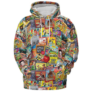 Retro Land TV Shows All-over Print Hoodie