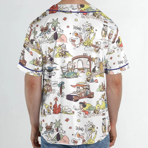 Stone Age Life The Flintstone Unisex Baseball Jersey