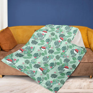 Bulbasaur Pokemon Pattern Fleece Blanket