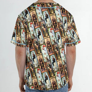 Haunted Mansion Vintage Stretch Pattern Unisex Baseball Jersey