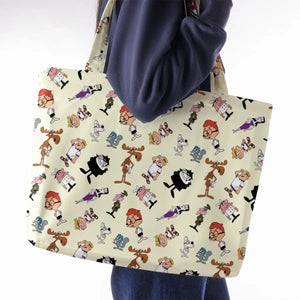 60s The Adventures Of Rocky And Bullwinkle and Friends Large Tote Bag