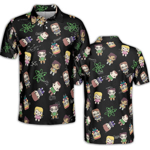 Geeky Bazinga The Big Bang Theory AOP Men/Women Polo Shirt
