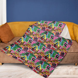 Monsters Pop Collage Universal Monsters Fleece Blanket