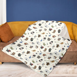 Star Wars Characters As Cats Fleece Blanket