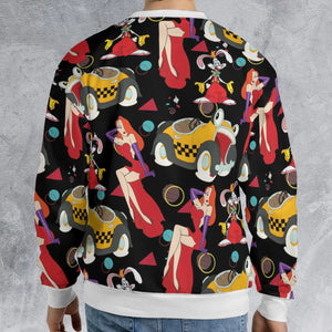 Retro 90s Jessica Rabbit Roger Rabbit All-over Print Sweatshirt