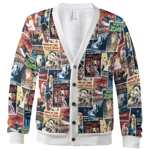 Pioneering '50s Classics Monster Hammer Horror Films Cardigan