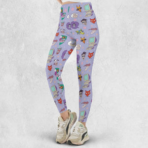 Courage the Cowardly Dog Characters Pattern Legging