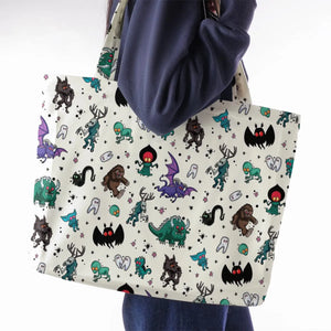 Cryptids of the Americas Cryptozoology Cryptids Monster Large Tote Bag