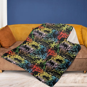 Eevee Pokemon Black Fleece Blanket
