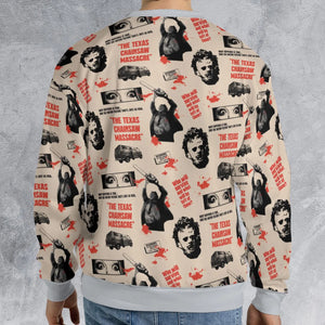 Leatherface The Texas Chainsaw Massacre Horror Pattern All-over Print Sweatshirt