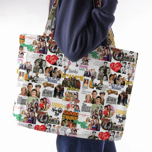 Stuck in the 80s Famous Sitcom Large Tote Bag