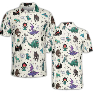 Cryptids of the Americas Cryptozoology Cryptids Monster AOP Men/Women Polo Shirt