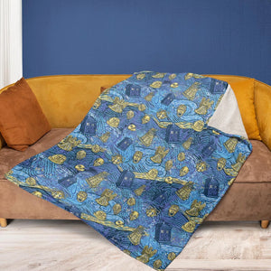 Starry Night Tardis Doctor Who Fleece Blanket
