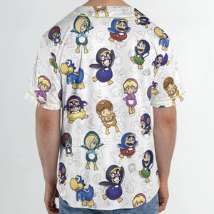 Penguin Party Super Mario Unisex Baseball Jersey