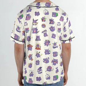 Gengar Cosplay Pokemon Unisex Baseball Jersey