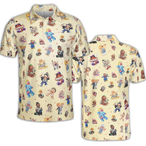 90s Garbage Pail Kids AOP Men/Women Polo Shirt