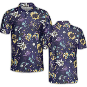 Galaxy Mew Psychic Type Pokemon AOP Men/Women Polo Shirt