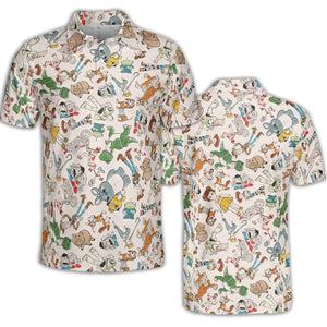 Toy Story Toss Pattern AOP Men/Women Polo Shirt