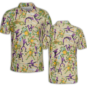 Green and Purple Battle TMNT AOP Men/Women Polo Shirt