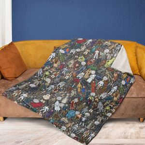 Star Wars Characters Figures Fleece Blanket