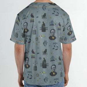 The Dark Themed Edgar Allan Poe Unisex Baseball Jersey