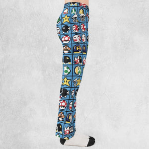 Mario Pixel Super Mario Pattern Flare Leggings